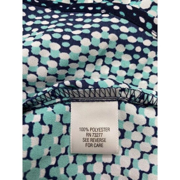 Croft & Barrow Blue Teal Aqua 3/4 Sleeve Chiffon Top Blouse Small NEW - Picture 8 of 9